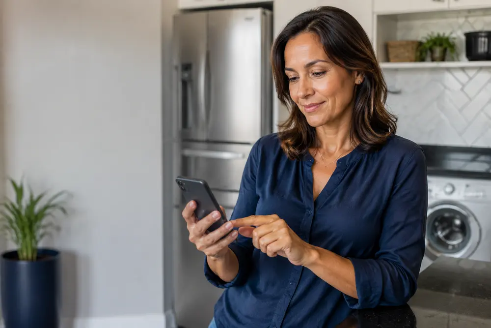 Cliente utilizando o celular